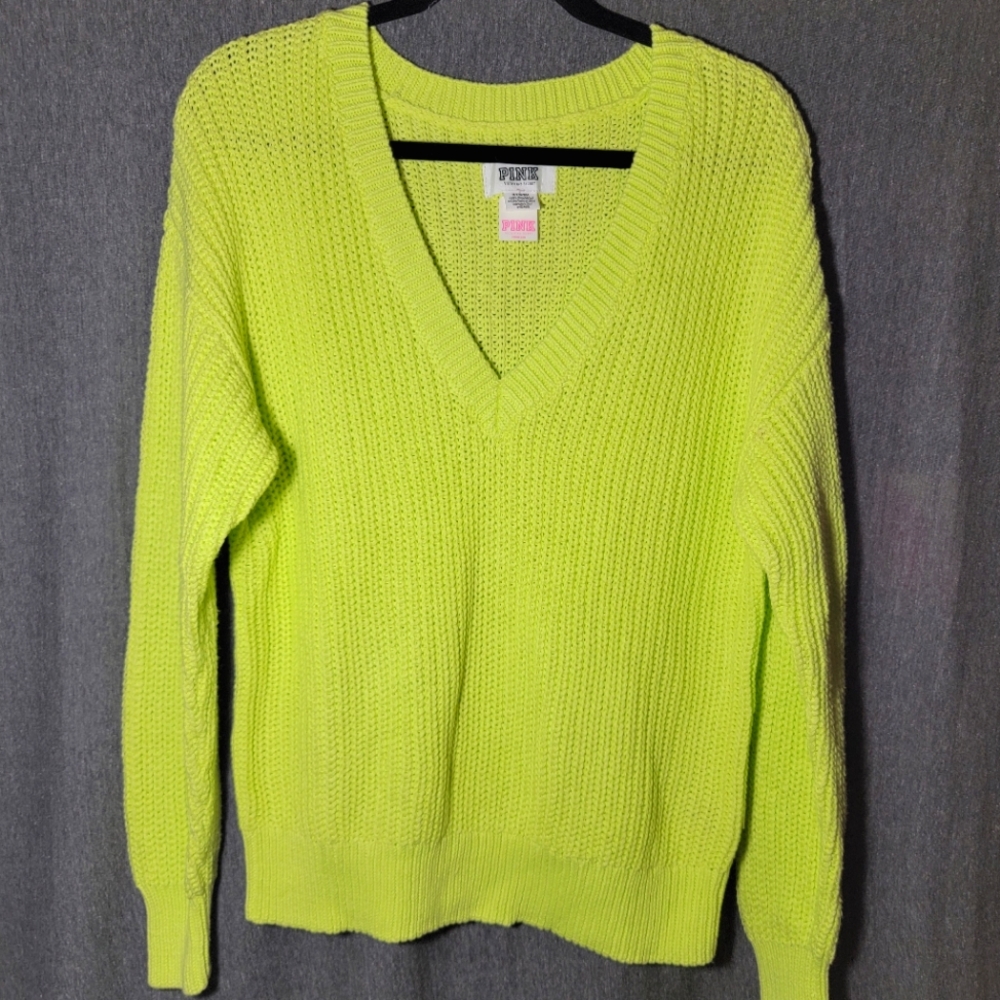 ☀️ PINK Victoria's Swcret Yellow Sweater